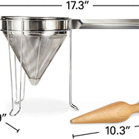 Weston - Stainless Steel Cone Strainer & Pestle Set - 83-3030-W