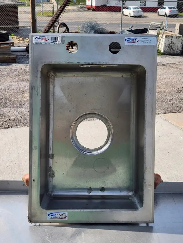 Winholt - 10" x 14" x 5" Stainless Steel Two Compartment Drop-In Sink - WS-DIS-1410-5 (Non-Cancelable Item, ETA 2-4 Weeks, SPECIAL ORDER)