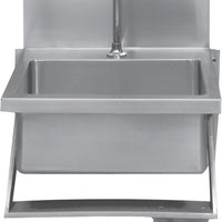 Winholt - 11" x 10" Stainless Steel Hand Sink with Knee Valve and Both Side Splashes - WHWS1110-KV-2SS (Non-Cancelable Item, ETA 2-4 Weeks, SPECIAL ORDER)