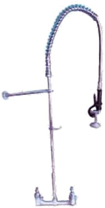 Winholt - 14" Standard Spring Type Pre-Rinse Unit With Wall Bracket Chrome Hose Cover - WS-SPR-ST (Non-Cancelable Item, ETA 2-4 Weeks, SPECIAL ORDER)