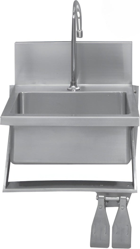 Winholt - 14" x 10" Stainless Steel Hand Sink with Knee Valve and Right Side Splashes - WHWS1410KV-RS (Non-Cancelable Item, ETA 2-4 Weeks, SPECIAL ORDER)