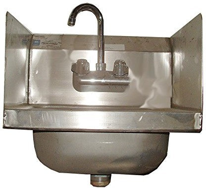 Winholt - 14" x 10" Stainless Steel Hand Sink with Side Splashe - WS-HS-1410-2S (Non-Cancelable Item, ETA 2-4 Weeks, SPECIAL ORDER)