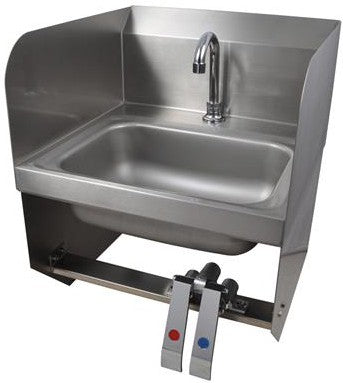 Winholt - 14" x 10" x 5" Stainless Steel Hand Sink with Knee Valve - WS-HS-1410-5-KV (Non-Cancelable Item, ETA 2-4 Weeks, SPECIAL ORDER)