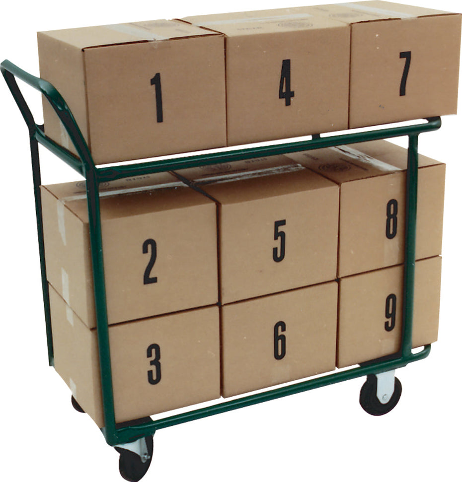 Winholt - 18" Stainless Steel Stocking and Marking Cart with 2 Shelves - 110 (Non-Cancelable Item, ETA 2-4 Weeks, SPECIAL ORDER)