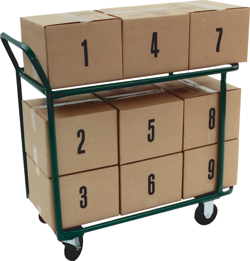 Winholt - 18" Stainless Steel Stocking and Marking Cart with 2 Shelves - 110 (Non-Cancelable Item, ETA 2-4 Weeks, SPECIAL ORDER)