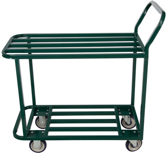 Winholt - 18" Stainless Steel Stocking and Marking Cart with 2 Shelves - 110 (Non-Cancelable Item, ETA 2-4 Weeks, SPECIAL ORDER)