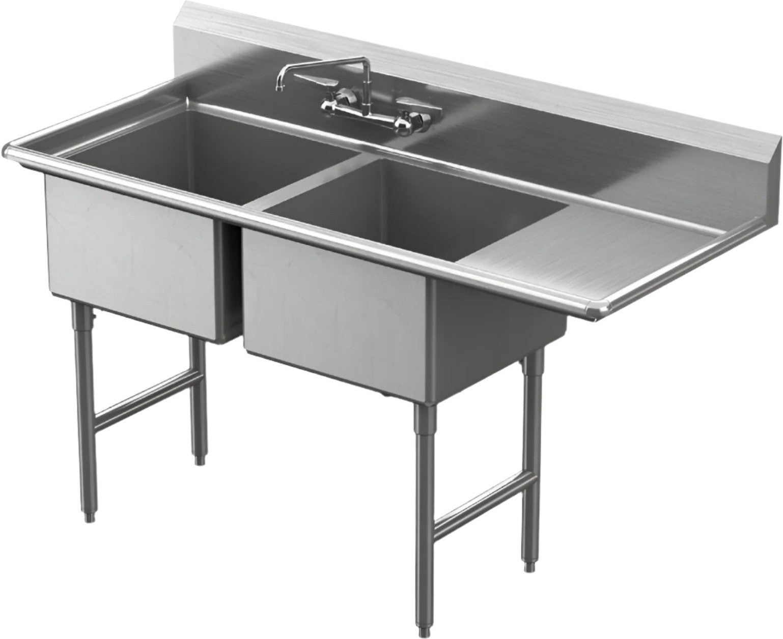 Winholt - 18" X 24" 1 Compartment with Left Drainboard Stainless Steel Sink - WS2T1824LD24-SS (Non-Cancelable Item, ETA 2-4 Weeks, SPECIAL ORDER)