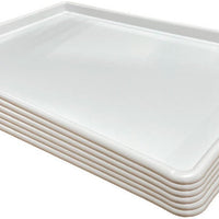 Winholt - 18″ x 26″ x 1″ Deep White Plastic Display Tray, Pack of 24 - WHP-1826WH (Non-Cancelable Item, ETA 2-4 Weeks, SPECIAL ORDER)