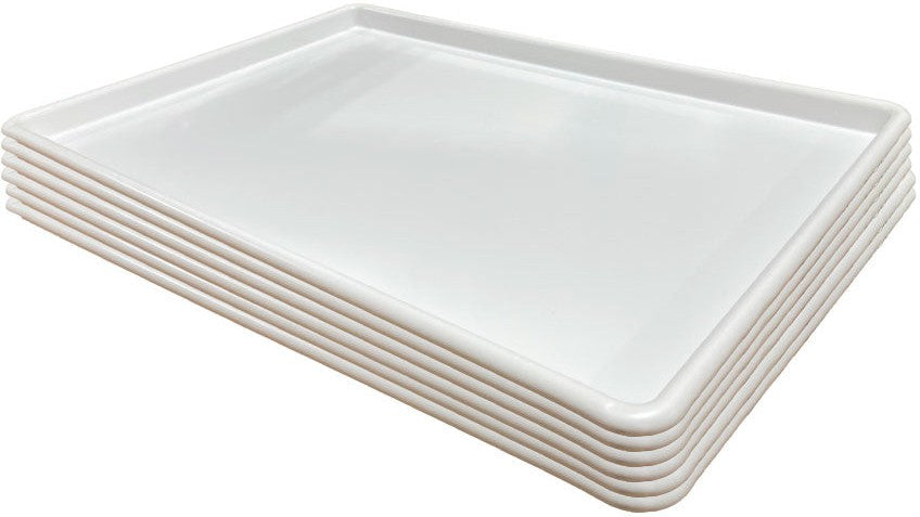 Winholt - 18″ x 26″ x 1″ Deep White Plastic Display Tray, Pack of 24 - WHP-1826WH (Non-Cancelable Item, ETA 2-4 Weeks, SPECIAL ORDER)