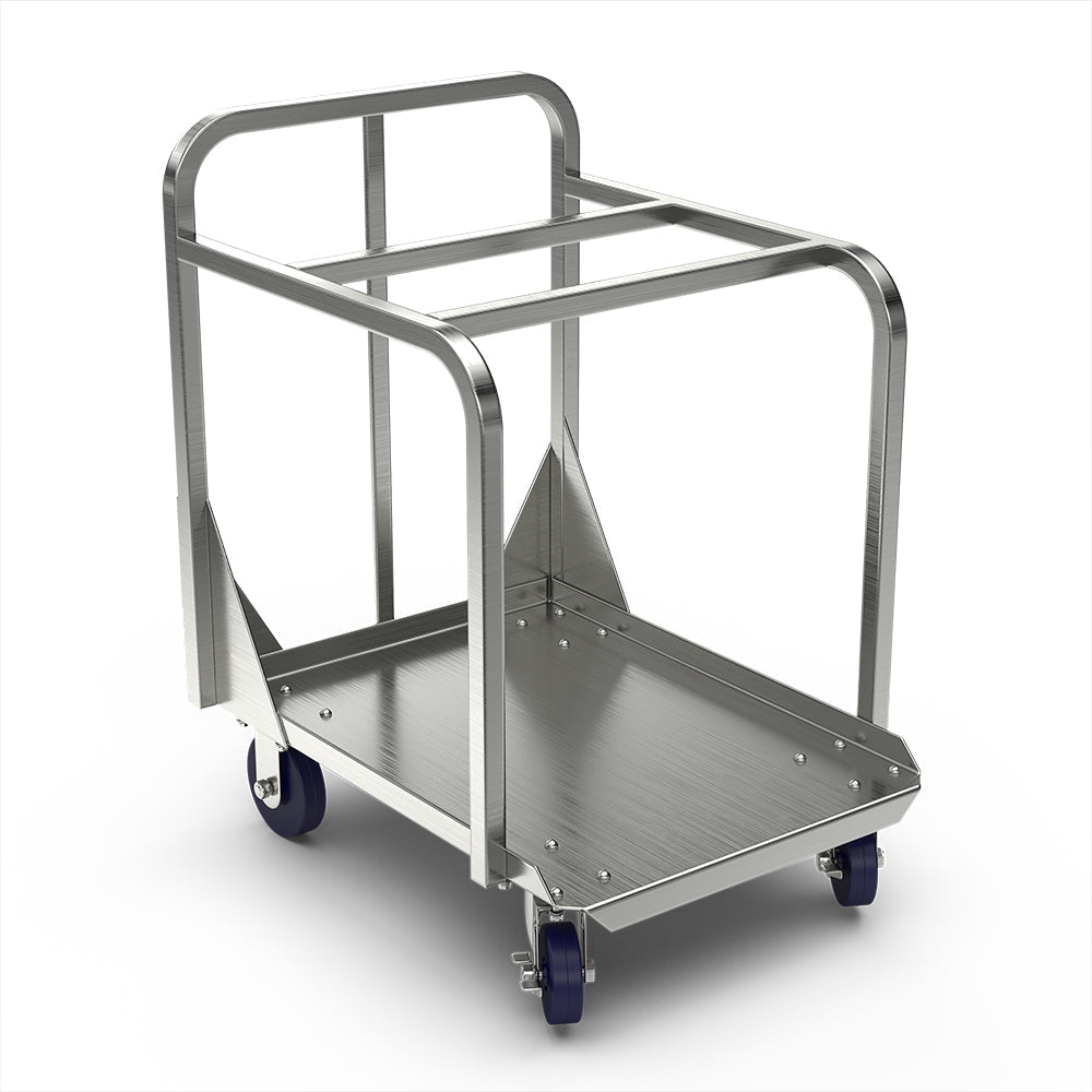 Winholt - 22" x 27" Aluminum Sheet Pan Truck, with Cross Bars - D2027A-BPC (Non-Cancelable Item, ETA 2-4 Weeks, SPECIAL ORDER)