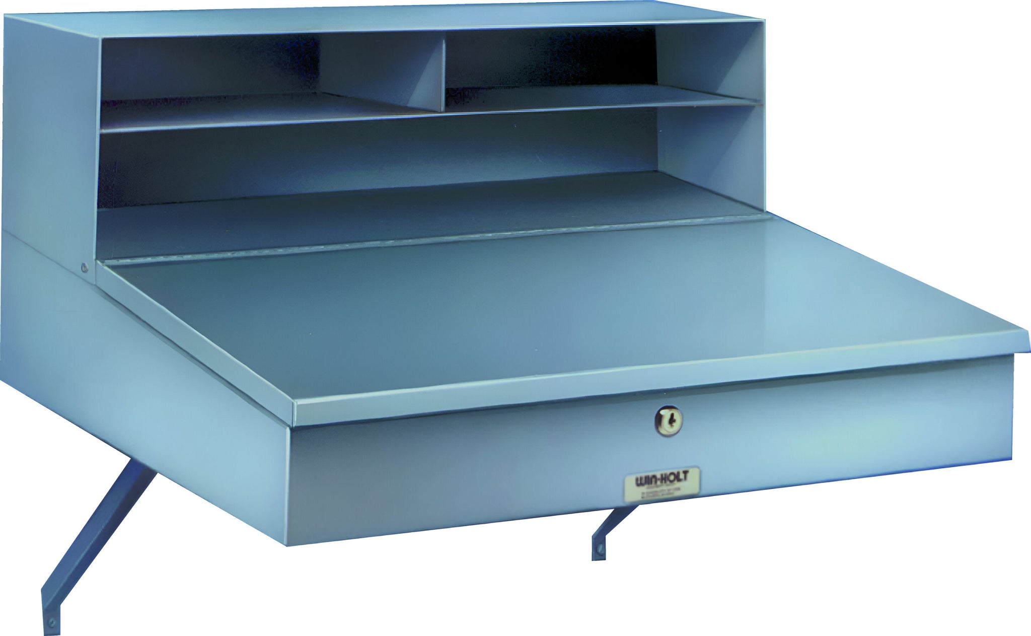 Winholt - 24" x 22" Stainless Steel Wall Mount Receiving Shop Desk with Lift-Top - RDWNSS-1 (Non-Cancelable Item, ETA 2-4 Weeks, SPECIAL ORDER)
