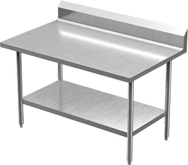 Winholt - 24" x 48" Stainless Steel Work Tables with 6” Height Backsplash and Mobile Unit with Casters - DTSBB-2448/MLC (Non-Cancelable Item, ETA 2-4 Weeks, SPECIAL ORDER)