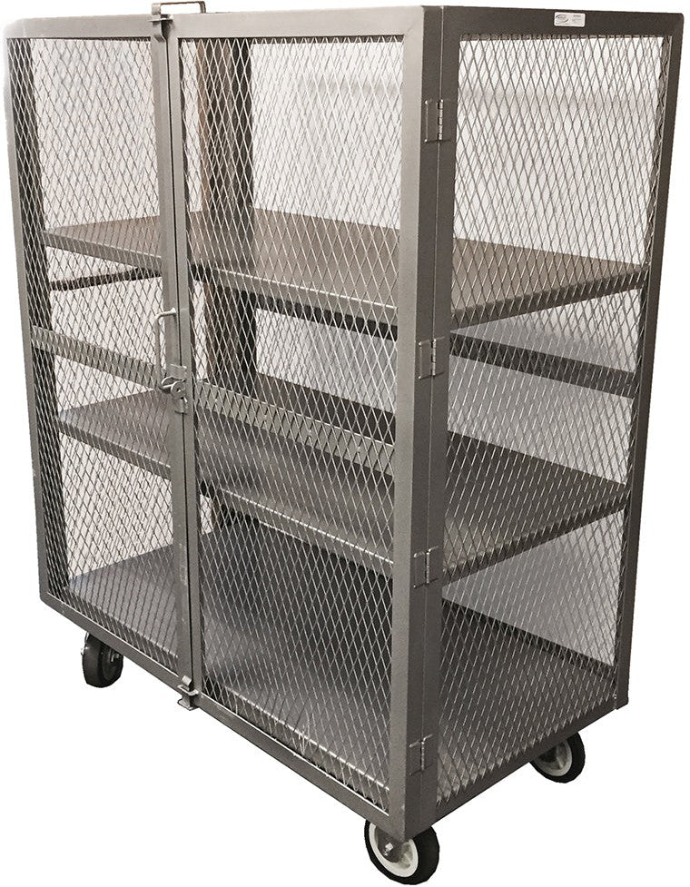 Winholt - 24″ x 60″ 3 Shelves Steel Security Cage With Two Adjustable Shelves - EC-3-2460-2ADJ (Non-Cancelable Item, ETA 2-4 Weeks, SPECIAL ORDER)