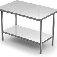 Winholt - 24" x 72" 14 Gauge Stainless Steel Work Table With Undershef, and Mobile Unit with Casters - DTS-2472-14-MLC (Non-Cancelable Item, ETA 2-4 Weeks, SPECIAL ORDER)