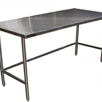 Winholt - 30" x 144" 14 Gauge Stainless Steel Work Table With Mobile Unit with Casters - DTR-30144-14-MLC (Non-Cancelable Item, ETA 2-4 Weeks, SPECIAL ORDER)