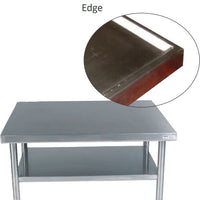 Winholt - 30" x 30" 14 Gauge Top Stainless Steel Equipment Stand No Drip Marine Edge, with Utensil Tree - ES-MX3030-UT-14 (Non-Cancelable Item, ETA 2-4 Weeks, SPECIAL ORDER)