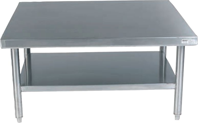 Winholt - 30" x 30" 14 Gauge Top Stainless Steel Equipment Stand with Marine Edge - ES-MX3030-14 (Non-Cancelable Item, ETA 2-4 Weeks, SPECIAL ORDER)