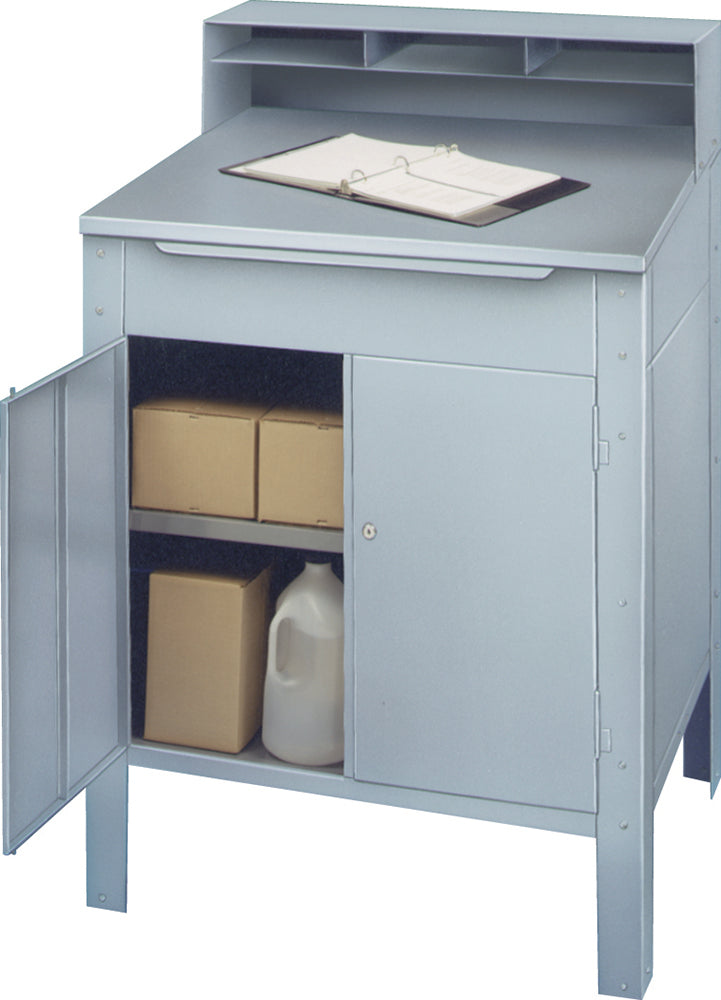 Winholt - 30" x 32.5" Stainless Steel Enclosed Stationary Receiving Desk - RDSWNSS-5 (Non-Cancelable Item, ETA 2-4 Weeks, SPECIAL ORDER)