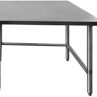 Winholt - 30" x 60" All Welded Stainless Steel Knock-Down Table with Flat Top & Cross Rails - DTR-3060-HKD - DISCONTINUED