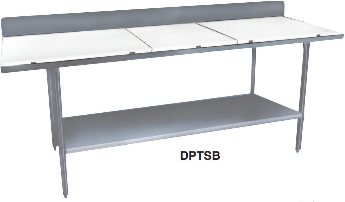 Winholt - 30" x 48" Poly Top Work Table with Undershelf and Backsplash - DPTSB-3048 (Non-Cancelable Item, ETA 2-4 Weeks, SPECIAL ORDER)