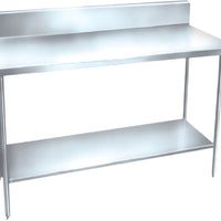 Winholt - 30" x 48" Stainless Steel Work Tables with 6” Height Backsplash and Mobile Unit with Casters - DTSBB-3048-MLC (Non-Cancelable Item, ETA 2-4 Weeks, SPECIAL ORDER)