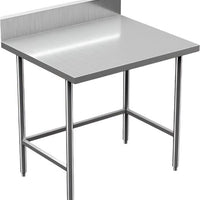Winholt - 30" x 57" Standard Series Stainless Steel Work Tables with Backsplash - DTB-3057H36-MLC (Non-Cancelable Item, ETA 2-4 Weeks, SPECIAL ORDER)