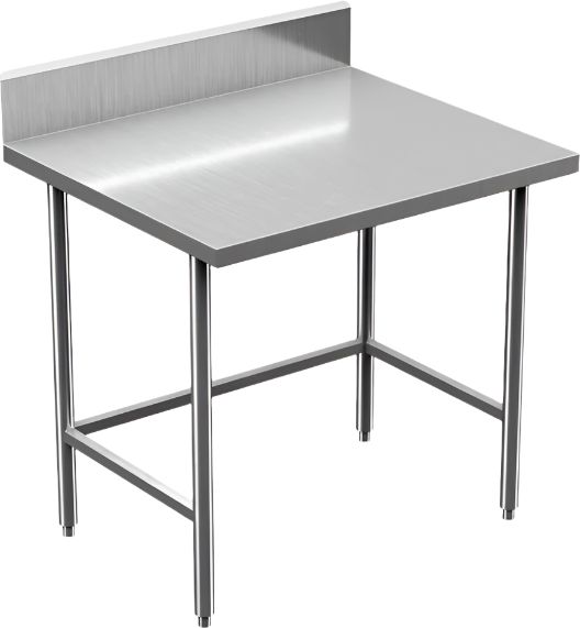 Winholt - 30" x 60" Standard Series Stainless Steel Work Tables with Backsplash - DTB-3060-MLC (Non-Cancelable Item, ETA 2-4 Weeks, SPECIAL ORDER)
