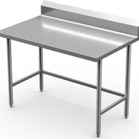 Winholt - 30" x 60" Work Table With 14/304 Stainless Steel Top with 6" Backsplash and Mobile Unit with Casters - DTBB-3060-14-MLC (Non-Cancelable Item, ETA 2-4 Weeks, SPECIAL ORDER)
