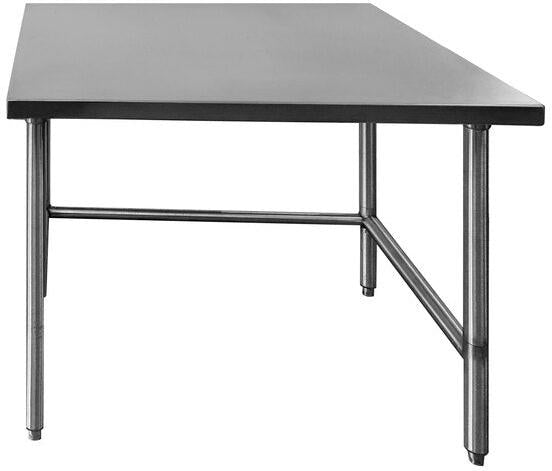 Winholt - 30" x 72" All Welded Stainless Steel Knock-Down Table with Backsplash & Cross Rails - DTBB-3072-HKD - DISCONTINUED