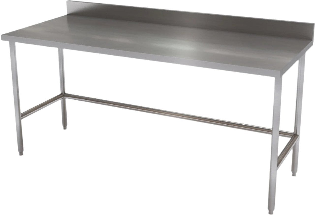 Winholt - 30" x 72" Work Table With Stainless Steel Top with 6" Backsplash - DTBB-3072 (Non-Cancelable Item, ETA 2-4 Weeks, SPECIAL ORDER)