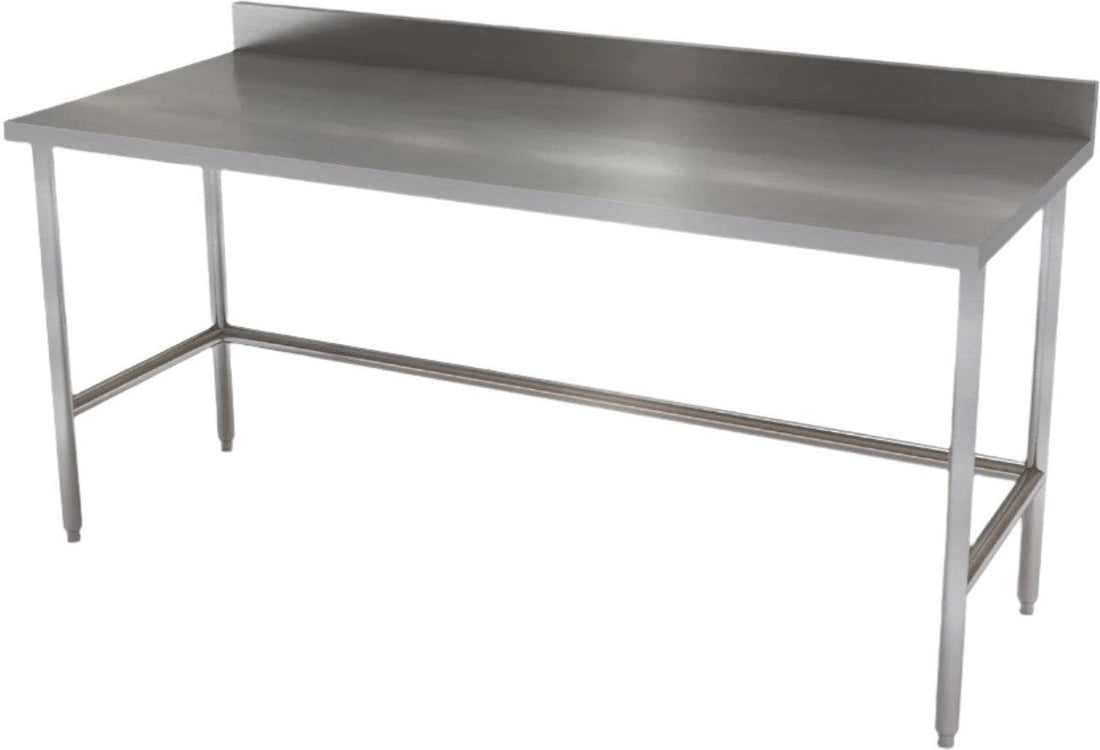 Winholt - 30" x 84" Work Table With 14/304 Stainless Steel Top with 6" Backsplash - DTBB-3084-14 (Non-Cancelable Item, ETA 2-4 Weeks, SPECIAL ORDER)