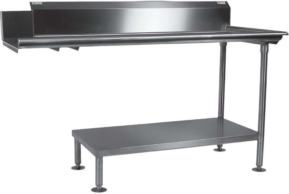 Winholt - 36" Clean Stainless Steel Straight 16 GA Dish Table with Right Table, 9" Backsplash, and Steel Legs - CDT-16-S-36L (Non-Cancelable Item, ETA 2-4 Weeks, SPECIAL ORDER)
