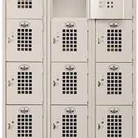 Winholt - 36" x 12" Three Column Eighteen Door Slant Top Locker - WL-618-ST (Non-Cancelable Item, ETA 2-4 Weeks, SPECIAL ORDER)
