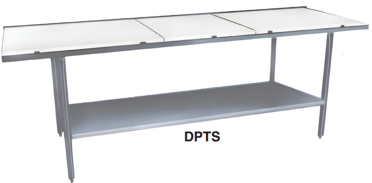 Winholt - 36" x 96" Poly Top Work Table with Undershelf and 6 Legs - DPTS-3696 (Non-Cancelable Item, ETA 2-4 Weeks, SPECIAL ORDER)