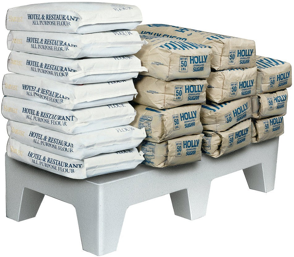 Winholt - 4 Ft Gray Plastic Dunnage Rack - PLSQ-4-1222-GY (Non-Cancelable Item, ETA 2-4 Weeks, SPECIAL ORDER)