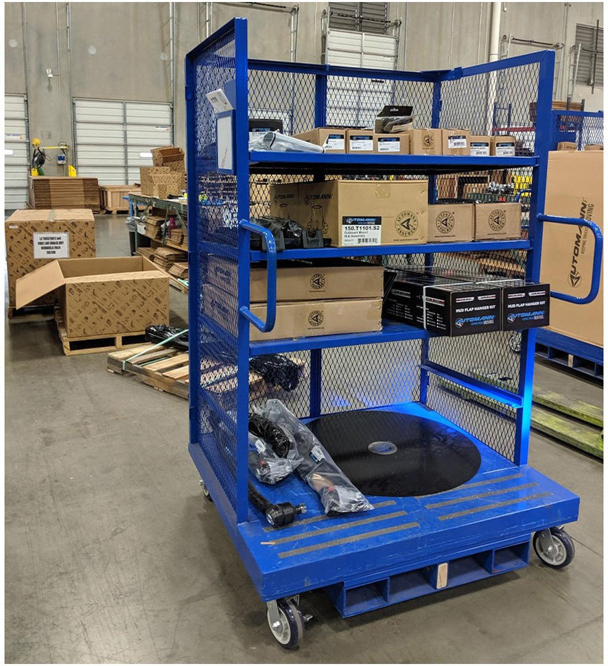 Winholt - 40" Fork-Liftable Order Picking, Caged Cart and Table - EC-3040-71H-SEC (Non-Cancelable Item, ETA 2-4 Weeks, SPECIAL ORDER)