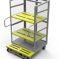 Winholt - 40" Fork-Liftable Order Picking, Caged Cart and Table - EC-3040-71H-SEC (Non-Cancelable Item, ETA 2-4 Weeks, SPECIAL ORDER)