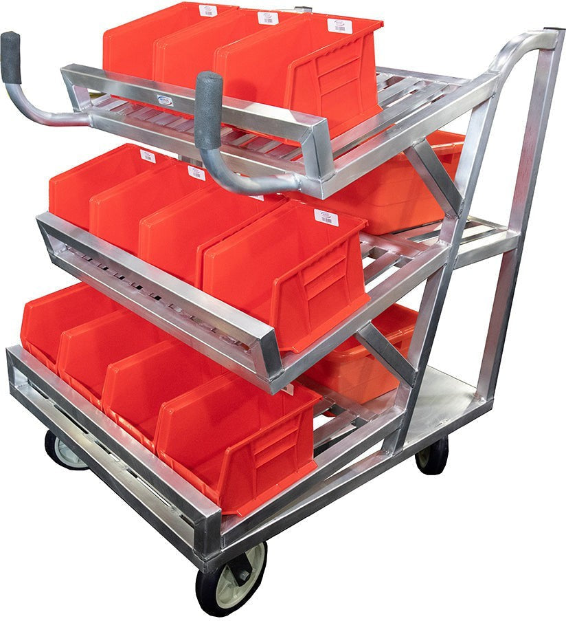 Winholt - 41" Picking Shelf Cart - AL-L-L-6-8PU (Non-Cancelable Item, ETA 2-4 Weeks, SPECIAL ORDER)