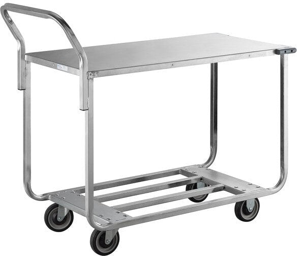 Winholt - 41" x 20" Two Shelf Stocking / Utility Cart with Bumpers and Handle - WX-1000KA-B-WM (Non-Cancelable Item, ETA 2-4 Weeks, SPECIAL ORDER)