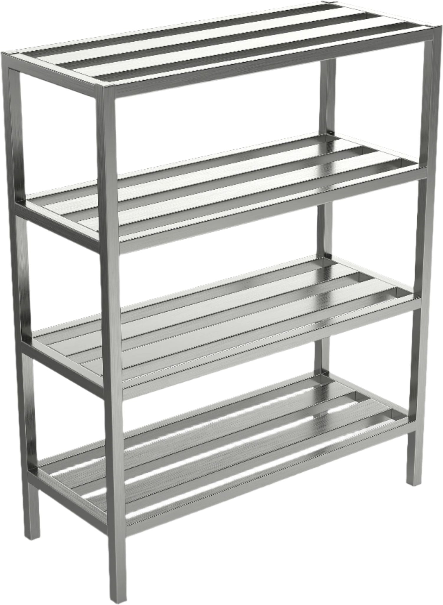 Winholt - 48" Aluminum E-Channel Cooler and Backroom Center Mount Shelving With 3 Shelves - ALSCH-48-324-CM (Non-Cancelable Item, ETA 2-4 Weeks, SPECIAL ORDER)
