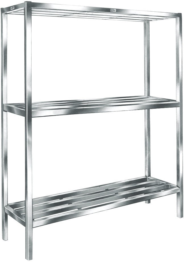 Winholt - 48" Mobile, 3 Shelves With 4 Locking Casters Aluminum Tubular Shelving - ALMCS-48-324-4LC (Non-Cancelable Item, ETA 2-4 Weeks, SPECIAL ORDER)