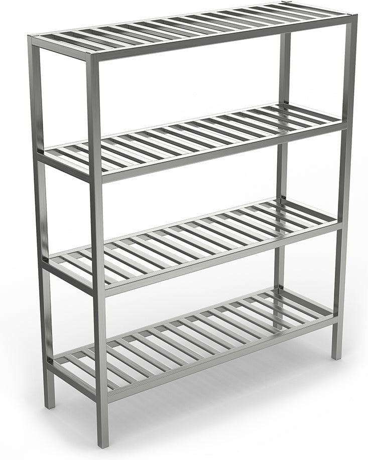 Winholt - 48" Mobile, 3 Shelves With 4 Locking Casters Aluminum Tubular Shelving - ALMCS-48-324-4LC (Non-Cancelable Item, ETA 2-4 Weeks, SPECIAL ORDER)