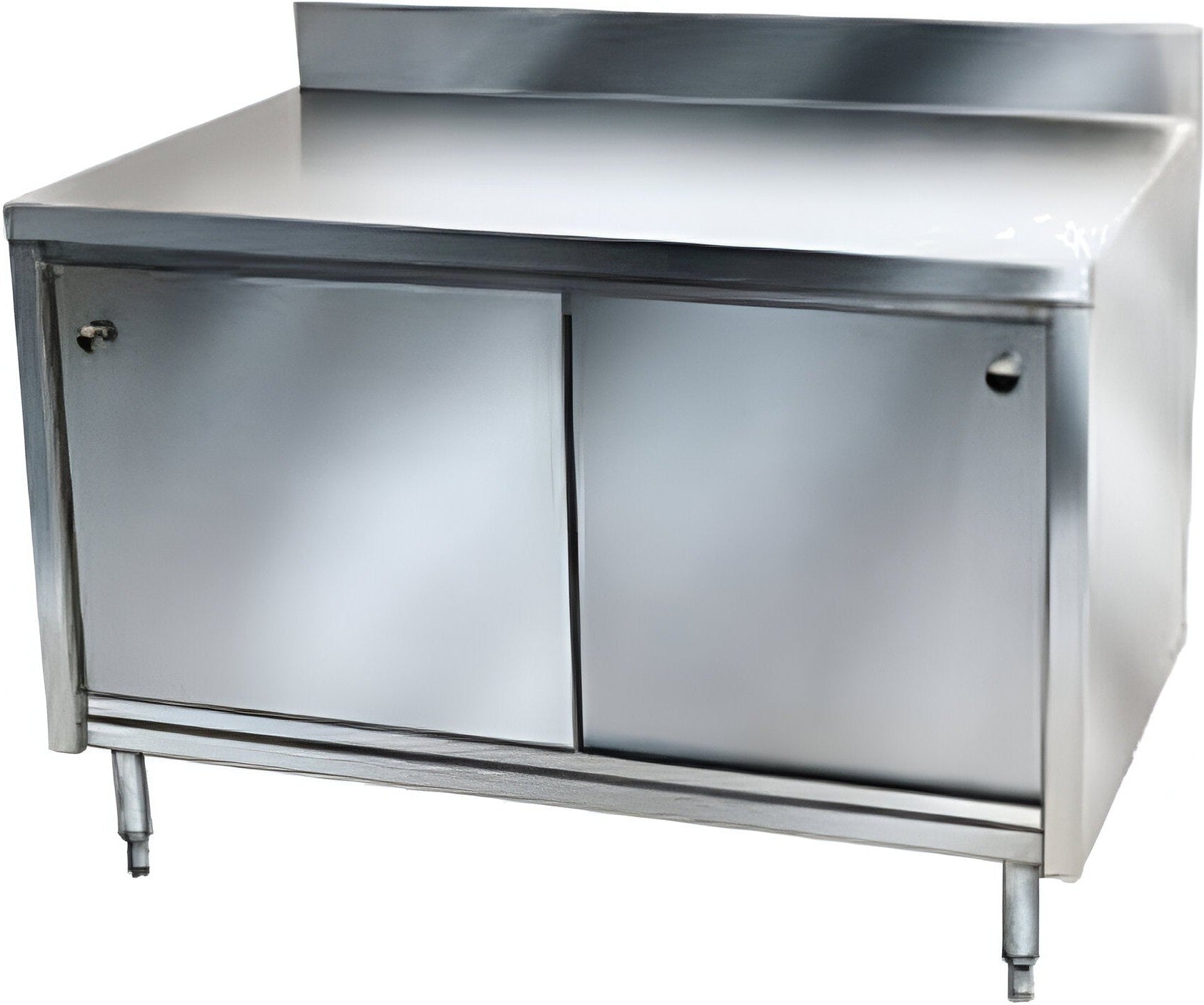 Winholt - 48" x 24" Stainless Steel Enclosed Base Work Table with (2) Hinged door without Mid-Shelf - STCT-HD2448 (Non-Cancelable Item, ETA 2-4 Weeks, SPECIAL ORDER)