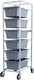 Winholt - 6 Lug Capacity Aluminum Mobile Lug Cart Includes 6 Gray Lugs- AL-L-6-KIT (Non-Cancelable Item, ETA 2-4 Weeks, SPECIAL ORDER)