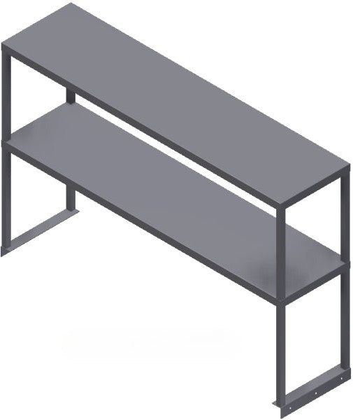 Winholt - 6' x 48" Single and Double Table Mounted Shelves All Welded - SSMS184-14-TG (Non-Cancelable Item, ETA 2-4 Weeks, SPECIAL ORDER)
