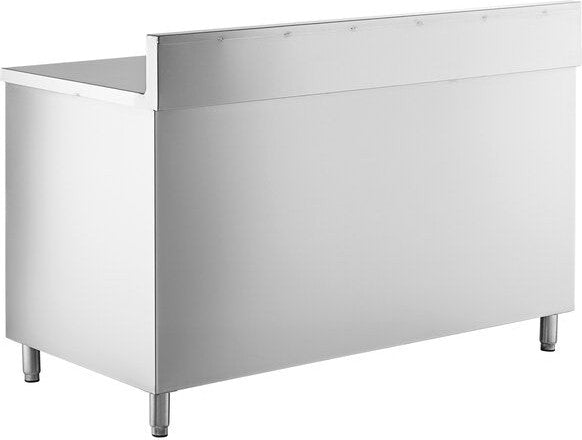 Winholt - 60" x 30" Stainless Steel Boxed Backsplash with 45° Return & (2) Sliding Doors Without Mid-Shelf - STCT-BBD3060 (Non-Cancelable Item, ETA 2-4 Weeks, SPECIAL ORDER)