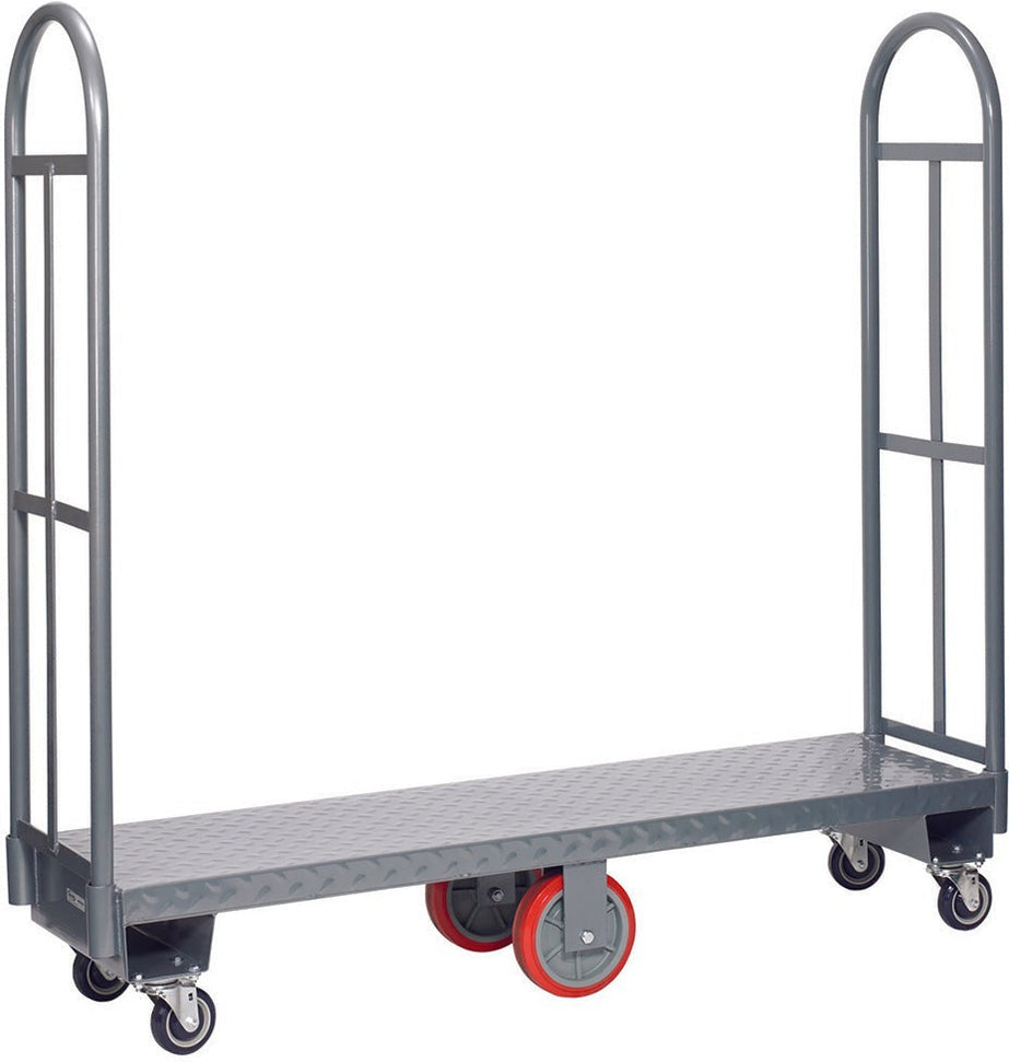 Winholt - 63" x 16", 2000 Lbs Capacity U-Boat Utility Cart With 1 Removable Shelf - 300-60D-PU-AS (Non-Cancelable Item, ETA 2-4 Weeks, SPECIAL ORDER)