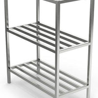 Winholt - 72" Aluminum E-Channel Cooler and Backroom Center Mount Shelving With 4 Shelves - ALSCH-72-424-CM (Non-Cancelable Item, ETA 2-4 Weeks, SPECIAL ORDER)