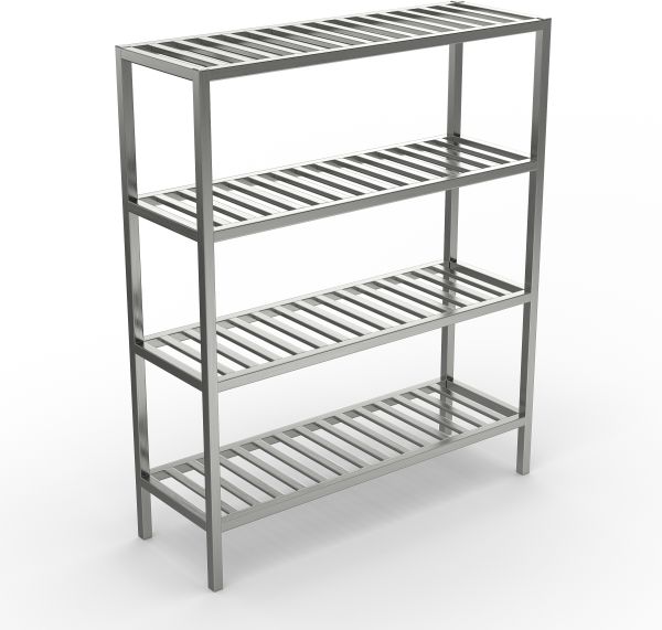 Winholt - 72" Aluminum E-Channel Cooler and Backroom Center Mount Shelving With 4 Shelves - ALSCH-72-424-CM (Non-Cancelable Item, ETA 2-4 Weeks, SPECIAL ORDER)