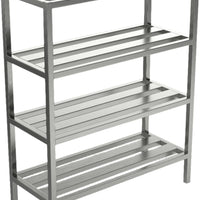 Winholt - 72" Aluminum E-Channel Cooler and Backroom Center Mount Shelving With 4 Shelves - ALSCH-72-424-CM (Non-Cancelable Item, ETA 2-4 Weeks, SPECIAL ORDER)